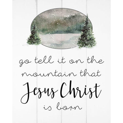 Jesus Christ is Born Gold Ornate Wood Framed Art Print with Double Matting by Robinson, Carol