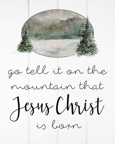 Jesus Christ is Born Black Ornate Wood Framed Art Print with Double Matting by Robinson, Carol