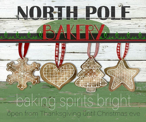 Christmas Bakery Black Ornate Wood Framed Art Print with Double Matting by Robinson, Carol