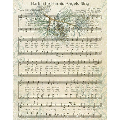 Angels Sing Gold Ornate Wood Framed Art Print with Double Matting by Robinson, Carol
