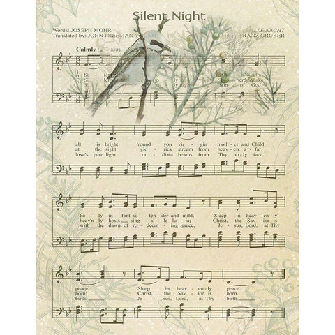 Silent Night Black Modern Wood Framed Art Print by Robinson, Carol