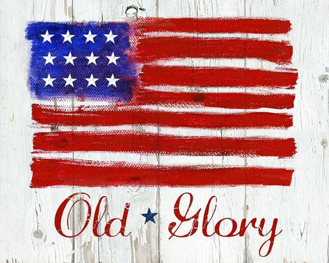 Old Glory Black Ornate Wood Framed Art Print with Double Matting by Cole, Jan