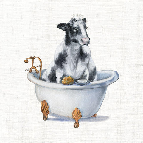 Bathing Beauty I White Modern Wood Framed Art Print by Brooks, Donna