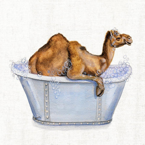 Bathing Beauty III White Modern Wood Framed Art Print by Brooks, Donna