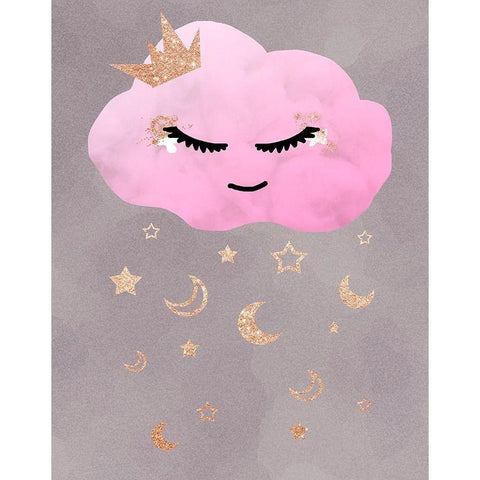 Cloudy Night Gold Ornate Wood Framed Art Print with Double Matting by Santiago, Daniela