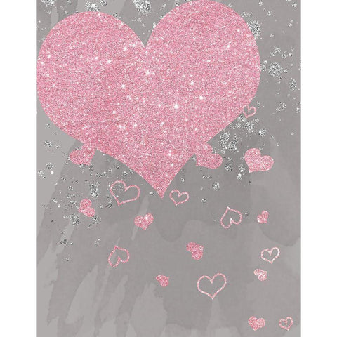 Sparkling Love Gold Ornate Wood Framed Art Print with Double Matting by Santiago, Daniela