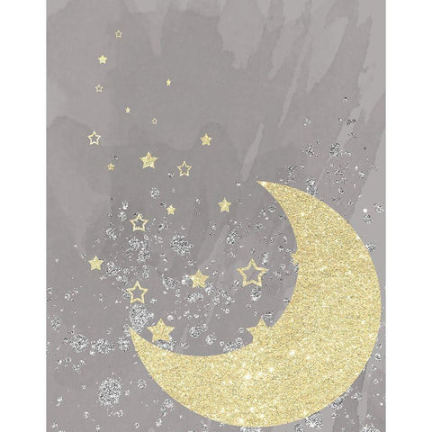 Sparkling Night Gold Ornate Wood Framed Art Print with Double Matting by Santiago, Daniela