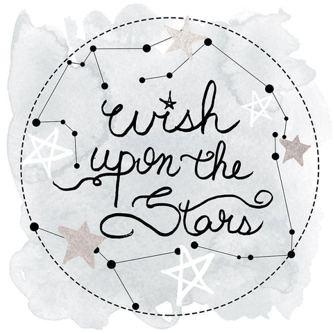 Wish Upon the Stars Gold Ornate Wood Framed Art Print with Double Matting by Santiago, Daniela