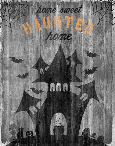 Haunted House White Modern Wood Framed Art Print with Double Matting by Carpentieri, Natalie