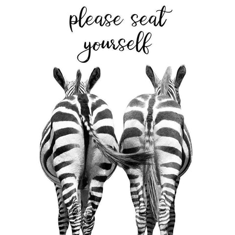 Zebra Bum Black Modern Wood Framed Art Print by Delimont, Danita