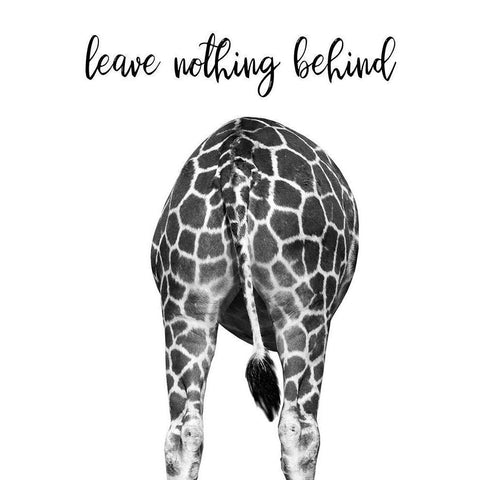 Giraffe Bum Gold Ornate Wood Framed Art Print with Double Matting by Delimont, Danita