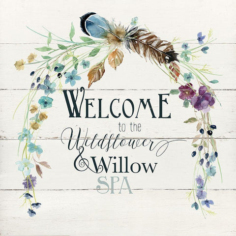 Wildflower Spa White Modern Wood Framed Art Print by Robinson, Carol