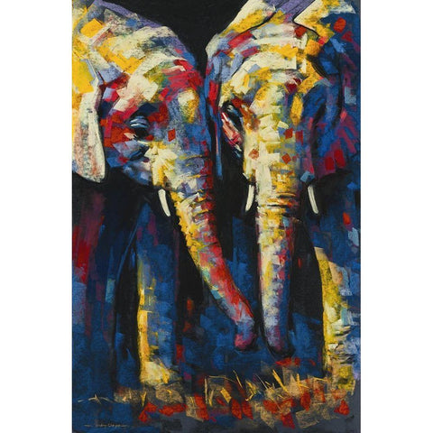 Vibrant Africa Gold Ornate Wood Framed Art Print with Double Matting by Orme, E. Anthony