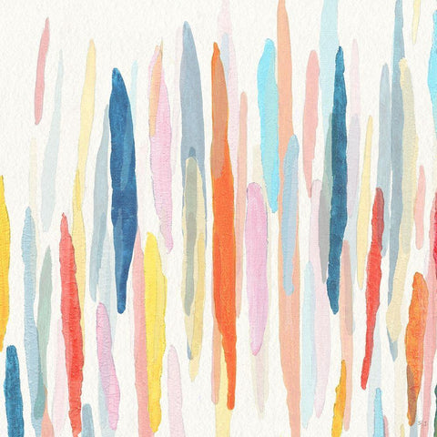 Rhythm and Color I White Modern Wood Framed Art Print by Jill, Susan