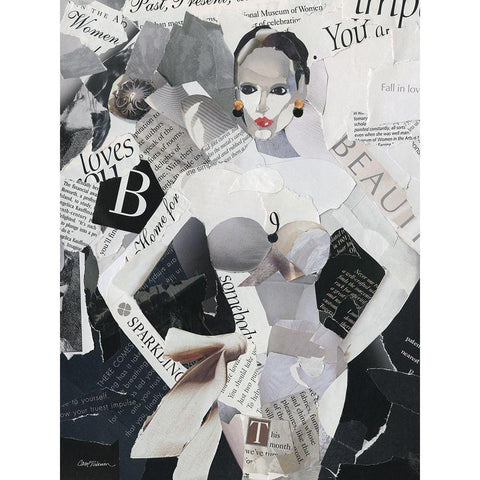 Fashion Mosaic I Black Modern Wood Framed Art Print by Robinson, Carol