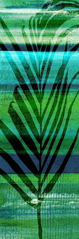 Seychelles Palm I White Modern Wood Framed Art Print with Double Matting by Jill, Susan