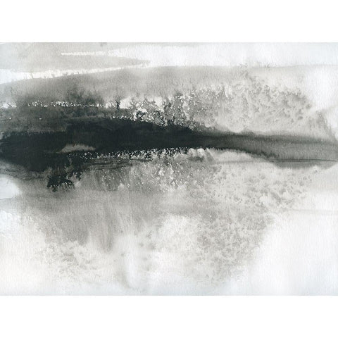 Lake Drama II Black Modern Wood Framed Art Print with Double Matting by Robinson, Carol