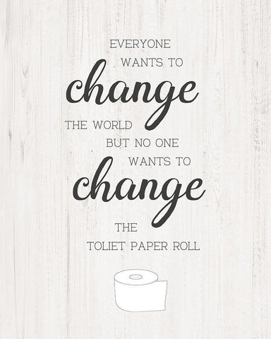 Change the Roll White Modern Wood Framed Art Print with Double Matting by CAD Designs