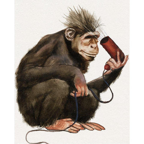 Bath Animals I Black Modern Wood Framed Art Print by Brooks, Donna