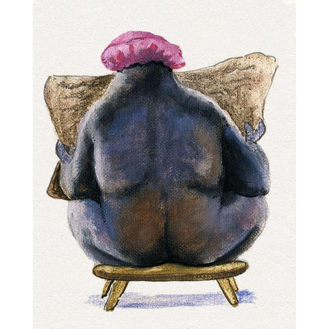 Bath Animals III Black Modern Wood Framed Art Print by Brooks, Donna