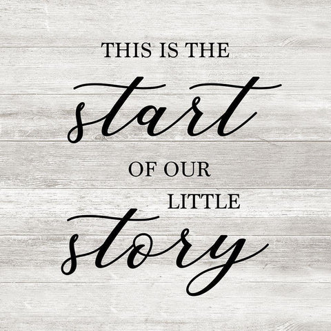 Story Start White Modern Wood Framed Art Print with Double Matting by Carpentieri, Natalie