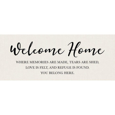 Designs - Welcome Home White Modern Wood Framed Art Print by CAD Designs