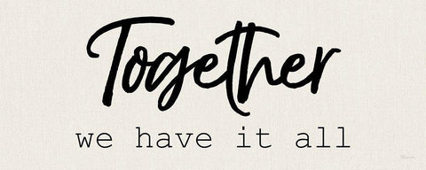 Together White Modern Wood Framed Art Print with Double Matting by Craven, Katrina