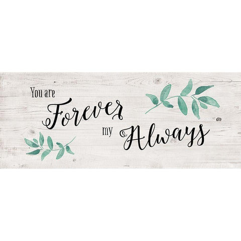 Forever Always Gold Ornate Wood Framed Art Print with Double Matting by Murray, Amanda