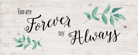 Forever Always Black Ornate Wood Framed Art Print with Double Matting by Murray, Amanda