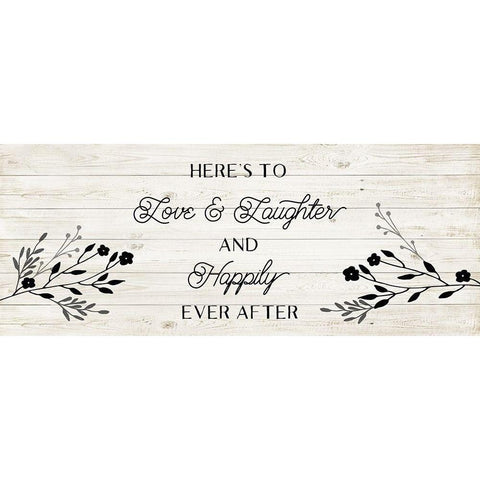 Happily Ever After White Modern Wood Framed Art Print by Murray, Amanda