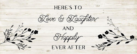 Happily Ever After White Modern Wood Framed Art Print with Double Matting by Murray, Amanda