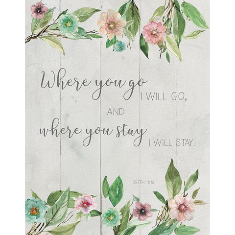 Where You Go Gold Ornate Wood Framed Art Print with Double Matting by Robinson, Carol