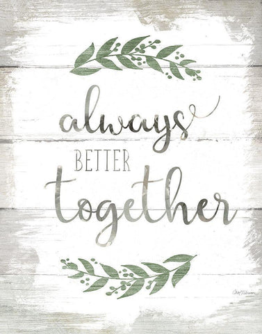 Always Better Together Black Ornate Wood Framed Art Print with Double Matting by Robinson, Carol