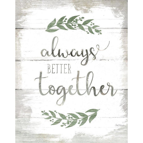 Always Better Together Black Modern Wood Framed Art Print by Robinson, Carol