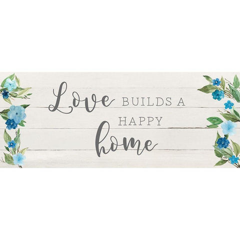 Love Builds Black Modern Wood Framed Art Print with Double Matting by Robinson, Carol