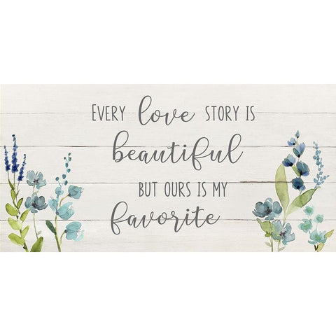 Love Story Black Modern Wood Framed Art Print with Double Matting by Robinson, Carol