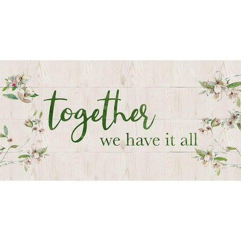 Together Black Modern Wood Framed Art Print with Double Matting by Robinson, Carol