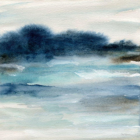 By the Bay I Black Modern Wood Framed Art Print by Robinson, Carol