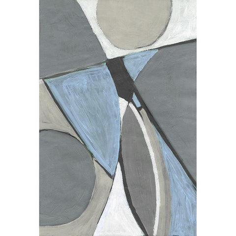 A Soft Jeweled Geometric I Black Modern Wood Framed Art Print by Pattinian, Merri