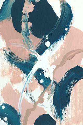 Summer Wind II White Modern Wood Framed Art Print with Double Matting by Jill, Susan
