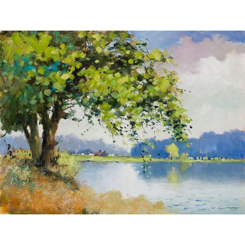 Fall Day II Black Modern Wood Framed Art Print by Orme, E. Anthony