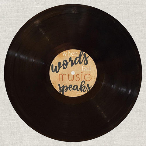 Music Speaks Black Ornate Wood Framed Art Print with Double Matting by Craven, Katrina