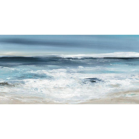 Long Beach White Modern Wood Framed Art Print by Robinson, Carol