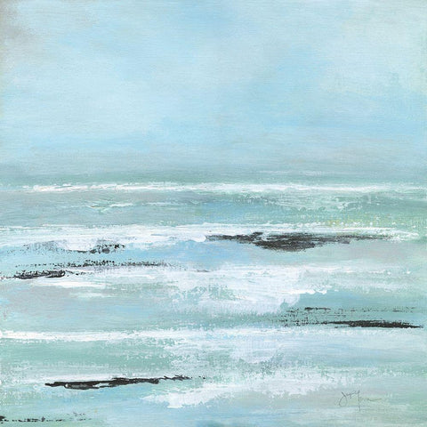 Misty Water White Modern Wood Framed Art Print by Tava Studios