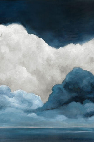 Natures Drama I White Modern Wood Framed Art Print with Double Matting by Robinson, Carol