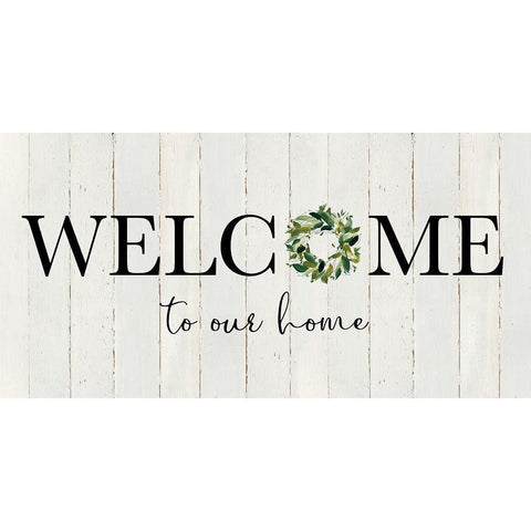 Welcome to our Home Black Modern Wood Framed Art Print with Double Matting by Robinson, Carol
