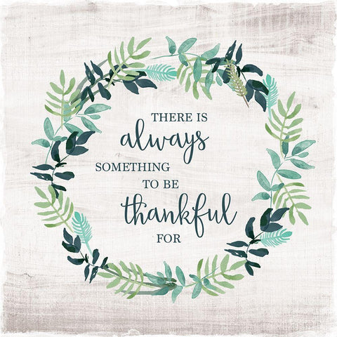 Always Thankful Black Ornate Wood Framed Art Print with Double Matting by Murray, Amanda