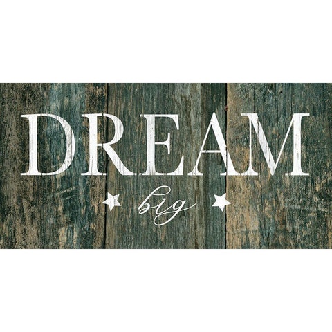 Dream Big Black Modern Wood Framed Art Print by Robinson, Carol