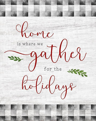 Home Holidays White Modern Wood Framed Art Print with Double Matting by Carpentieri, Natalie