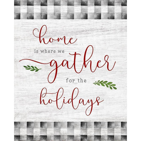 Home Holidays Black Modern Wood Framed Art Print with Double Matting by Carpentieri, Natalie